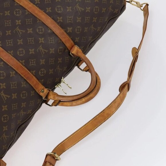 LOUIS VUITTON Monogram Keepall Bandouliere 60 Boston Bag M41412 LV Auth BA5254 - Picture 8 of 16